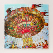 カーニバルヴィンテージレトロスイングライド写真カラフル ジグソーパズル (縦)