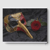 カーニバルヴェネチアンパンタロンマスクマスカレードバラ ゲストブック (裏面)