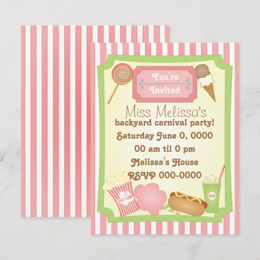 カーニバル処理 招待状 (正面/裏面)