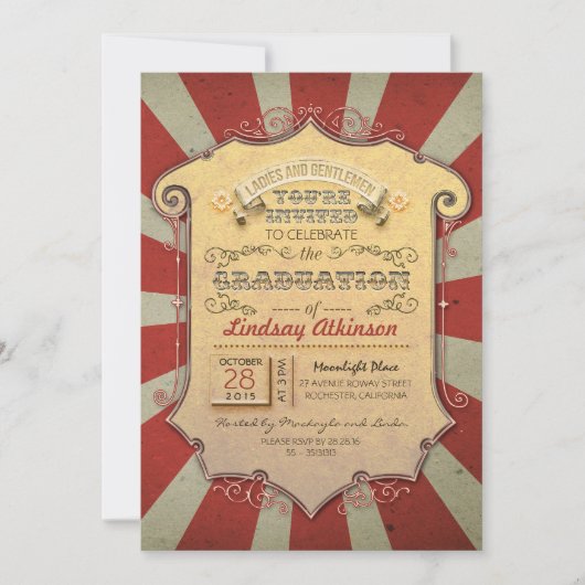 カーニバル卒業 招待状 (正面)