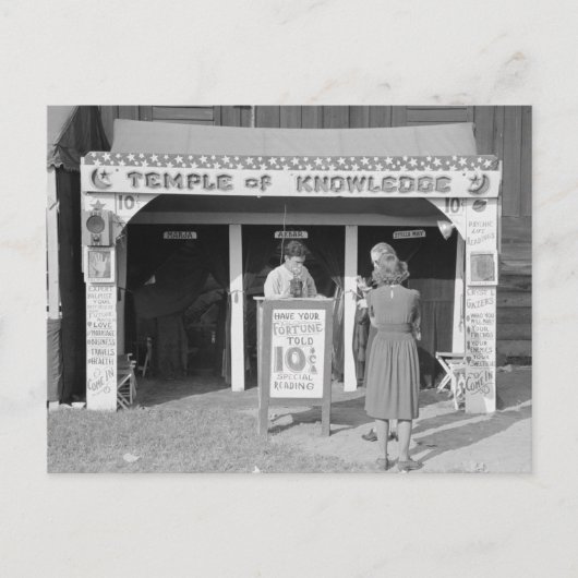 カーニバル占い師, 1938 ポストカード (正面)