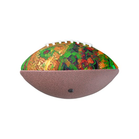 カーニバル又はマスク絵を描パーティー，緑とオレンジ アメリカンフットボール (回転270)