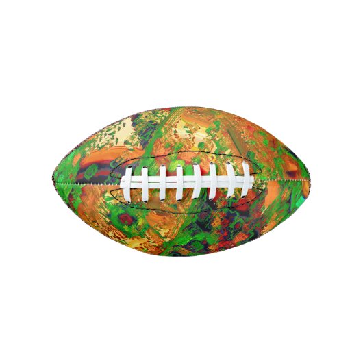 カーニバル又はマスク絵を描パーティー，緑とオレンジ アメリカンフットボール (正面)