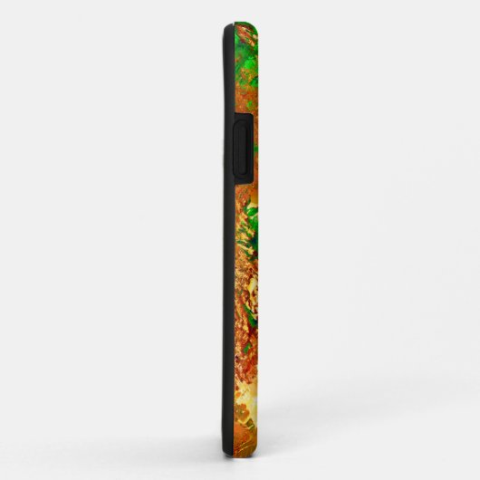 カーニバル又はマスク絵を描パーティー，緑とオレンジ Case-Mate iPhoneケース (裏面/右)