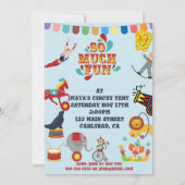 カーニバル回路テーマ子供の誕生日 招待状 (裏面)