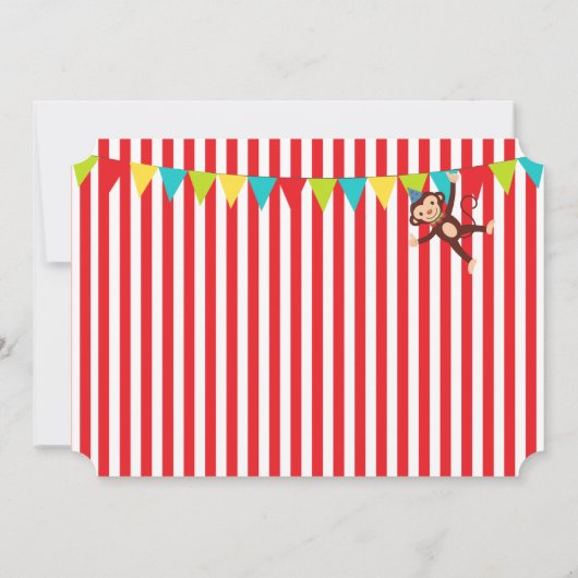 カーニバル回路バースデーパーティ招待状 招待状 (裏面)