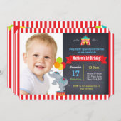 カーニバル回路バースデーパーティ招待状 招待状 (正面/裏面)