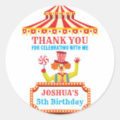 カーニバル回路パーティー パーソナライズされた ラウンドシール (正面)