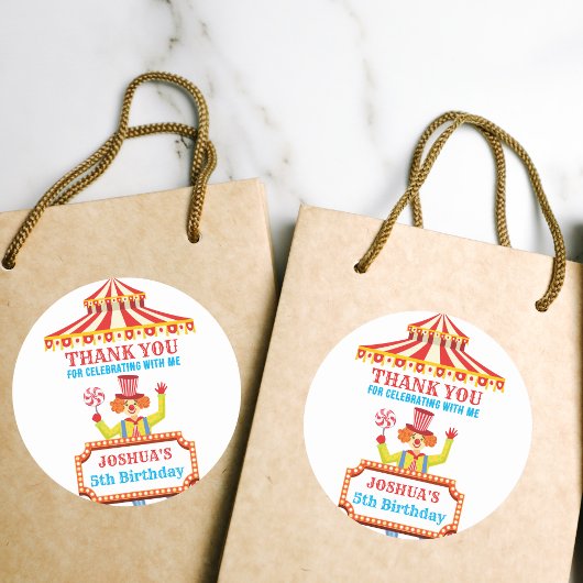 カーニバル回路パーティー パーソナライズされた ラウンドシール