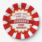 カーニバル回路フェスティバル子供の誕生日パーティー ペーパープレート (正面)