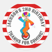 カーニバル回路フェスティバル子供の誕生日パーティー ラウンドシール (正面)