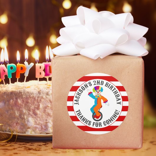 カーニバル回路フェスティバル子供の誕生日パーティー ラウンドシール