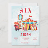 カーニバル回路フェスティバル6番目誕生日 招待状 (正面)