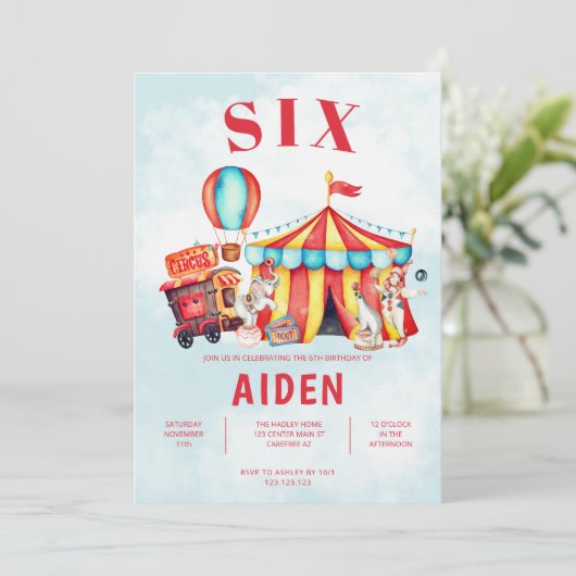 カーニバル回路フェスティバル6番目誕生日 招待状 (スタンド正面)