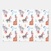 カーニバル回路子供の誕生日 ラッピングペーパーシート (正面)