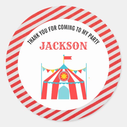 カーニバル回路誕生日 ラウンドシール (正面)
