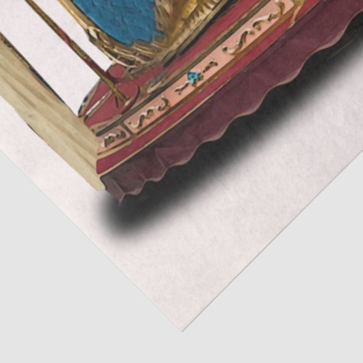 カーニバル回転木馬イラストレーション20x30デコページ 薄葉紙 (詳細)