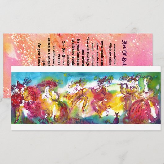 カーニバル夜 招待状 (正面/裏面)