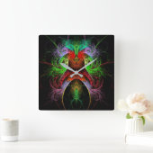 カーニバル抽象芸術アートスクエア スクエア壁時計 (ホーム)