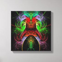 カーニバル抽象芸術アートブラックとホワイト キャンバスプリント