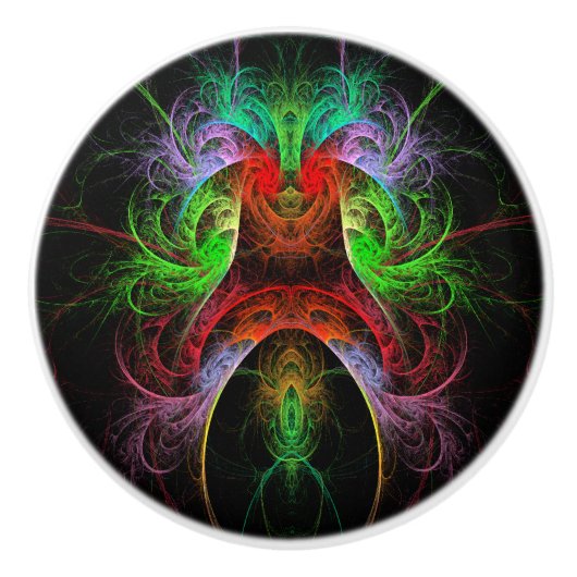 カーニバル抽象芸術芸術 セラミックノブ (正面)