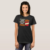 カーニバル揚げ物を食べに来ただけだ Tシャツ (正面フル)
