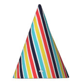 カーニバル数々のカラー対角ストライプ誕生日 パーティーハット (右)