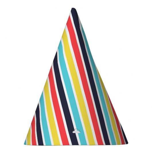 カーニバル数々のカラー対角ストライプ誕生日 パーティーハット (右)