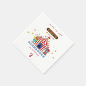 カーニバル来すべてビッグトップサーカス誕生日 スタンダードカクテルナプキン (角)