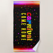 カーニバル来ホーム ビーチタオル (正面)