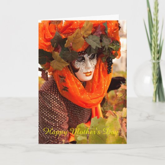 カーニバル母の日折りグリーティングカード カード (正面)