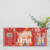 カーニバル水彩回路誕生日チケットパーティー 招待状 (スタンド正面)