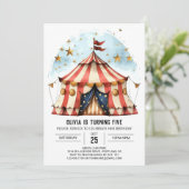 カーニバル水彩魔法回路誕生日 招待状 (スタンド正面)