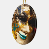 カーニバル用ベネチアンの衣装マスク セラミックオーナメント (左)