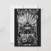 カーニバル祭り 黒と白 セーブザデート (裏面)