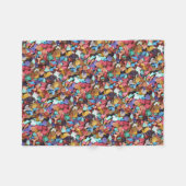 カーニバル紙吹雪カラフル紙ピースパーティーおもしろい フリースブランケット (正面(横))