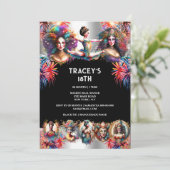 カーニバル花火ショーフェスティバルレディースサーカスおもしろい 招待状 (スタンド正面)