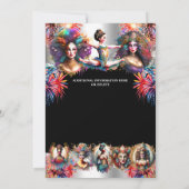 カーニバル花火ショーフェスティバルレディースサーカスおもしろい 招待状 (裏面)