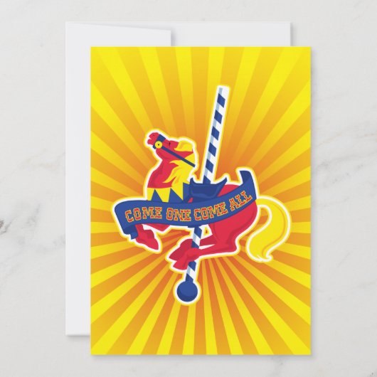 カーニバル華々しい誕生日招待状 招待状 (裏面)