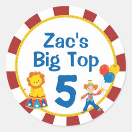 カーニバル誕生日ステッカーサーカスパーティーステッカー ラウンドシール