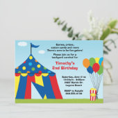 カーニバル誕生日パーティーの招待 招待状 (スタンド正面)