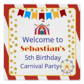 カーニバル誕生日パーティー歓迎ポスター ポスター (正面)