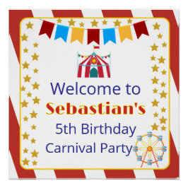 カーニバル誕生日パーティー歓迎ポスター ポスター