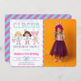 カーニバル誕生日フォト招待状 招待状