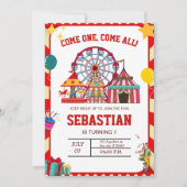カーニバル誕生日招待状, サーカス誕生日招待状 招待状 (正面)