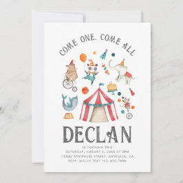 カーニバル誕生日招待状 |サーカス誕生日 招待状