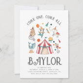 カーニバル誕生日招待状 |サーカス誕生日 招待状 (正面)