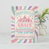 カーニバル誕生日招待状 招待状 (スタンド正面)