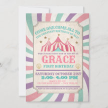 カーニバル誕生日招待状