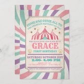 カーニバル誕生日招待状 招待状 (正面/裏面)